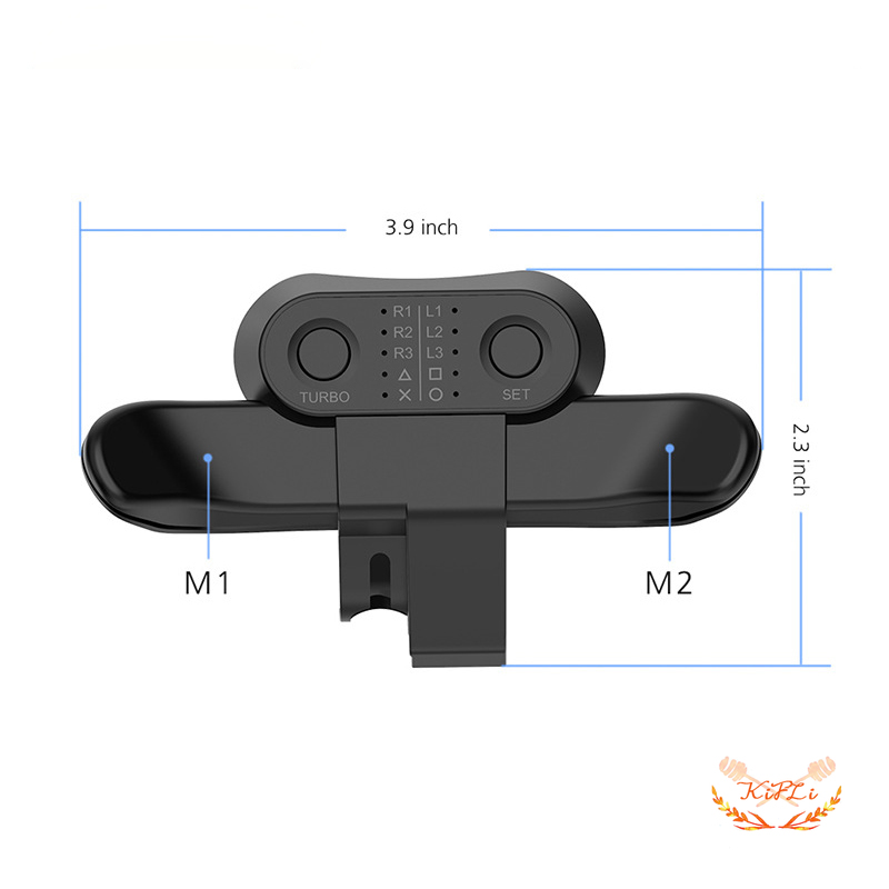 (KIFIL)PS4 Extended Gamepad Tombol Kembali Lampiran Joystick Tombol Belakang dengan Adaptor Kunci Turbo Aksesoris Pengontrol Game