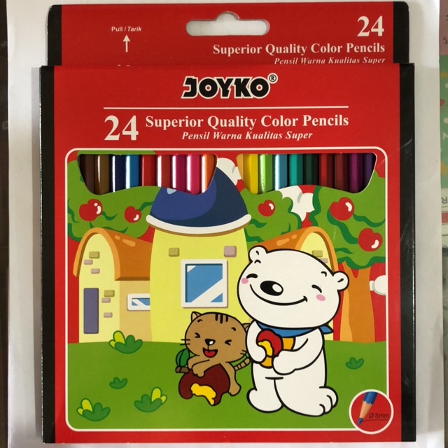 

Joyko Cp 24 pb Pencil Pinsil Warna / Color Pencils panjang CP-24PB