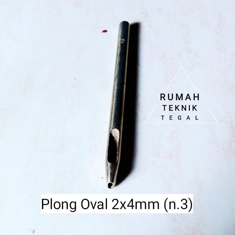Plong Pembolong Bahan Kulit Hollow Punch  Type Oval Ukuran n.3 = 2 x 4 mm