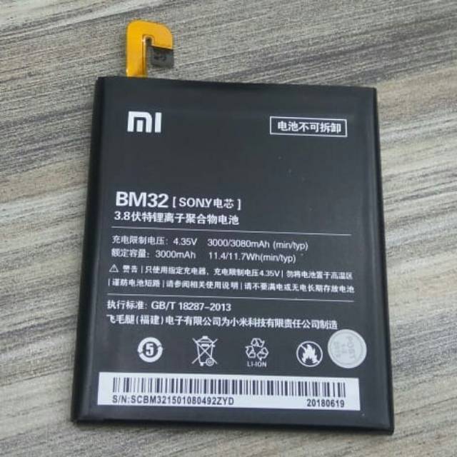Batre Baterai HP Xiaomi Mi4 BM32 Mi 4 Mi4W Mi 4 LTE Ori Batterai Battrery Battre Handphone Original