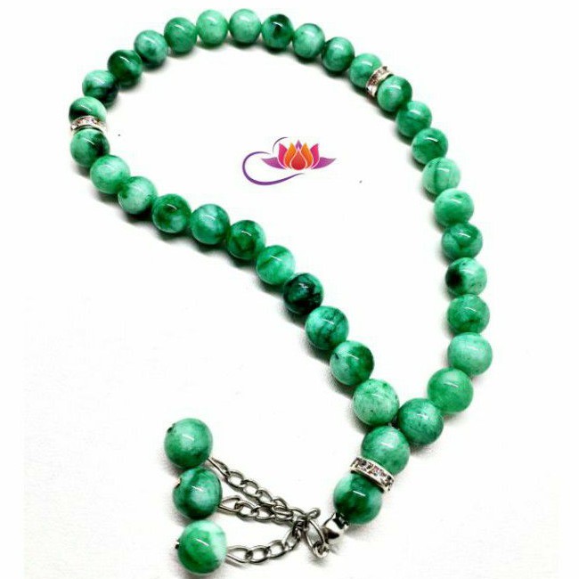 TASBIH BATU GIOK BURMA ORIGINAL 33 BUTIR