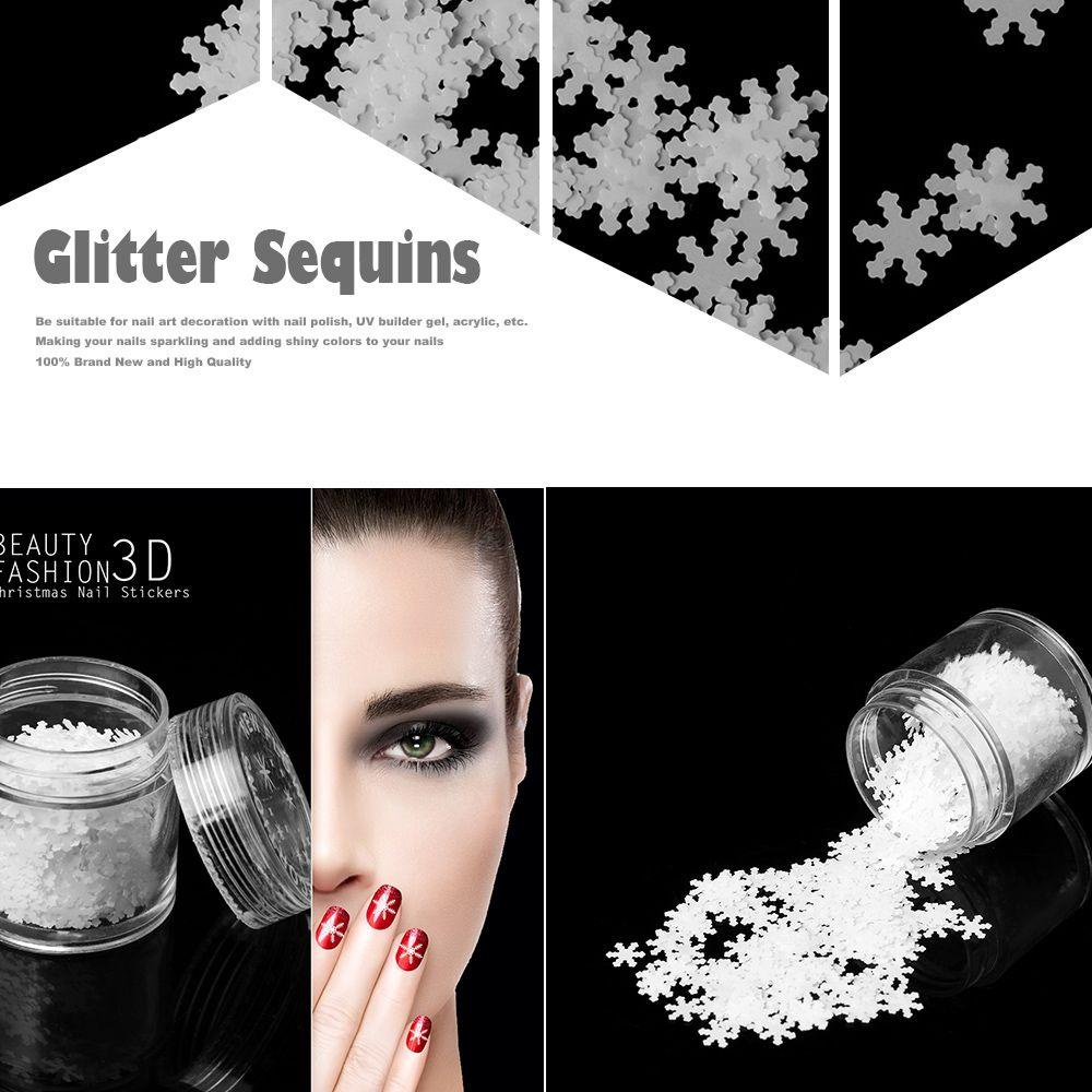 Preva Stiker Kuku Natal Kecantikan 3D Manicure Decor Paillettes