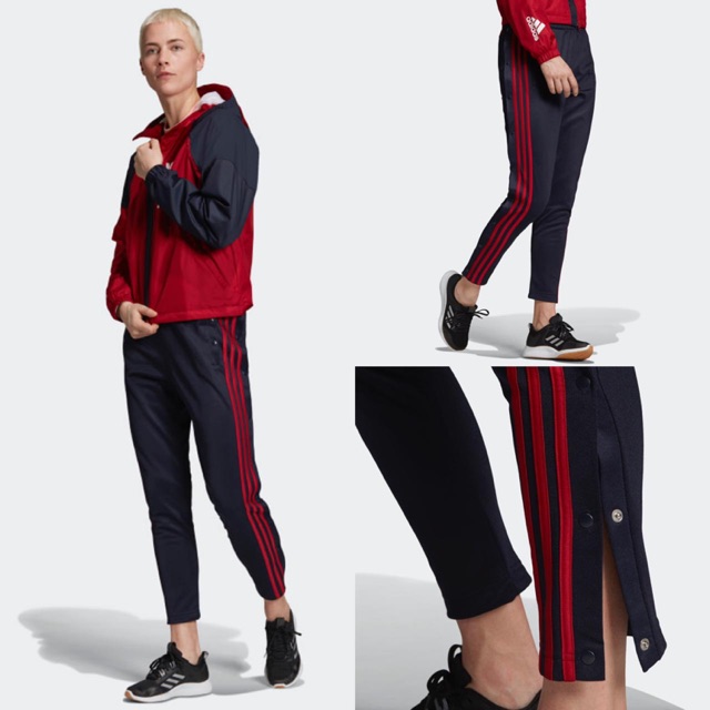 ADIDAS ID 3-STRIPES SNAP PANTS ( TANPA TALI PINGGANG) - NAVY/RED