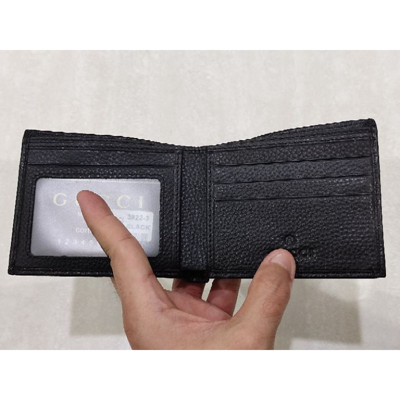 dompet lipat kulit list hijau 3922