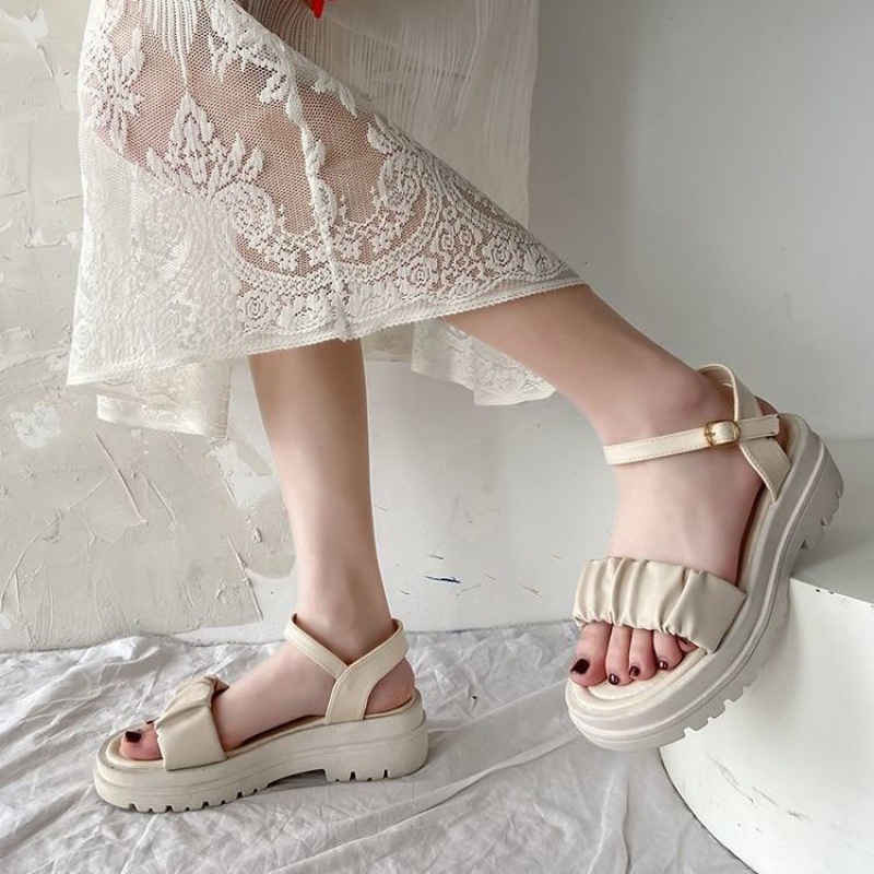 COD Sneakersdaily LX2 Sandal Wanita Wedges Korean Style Elegant Sandal