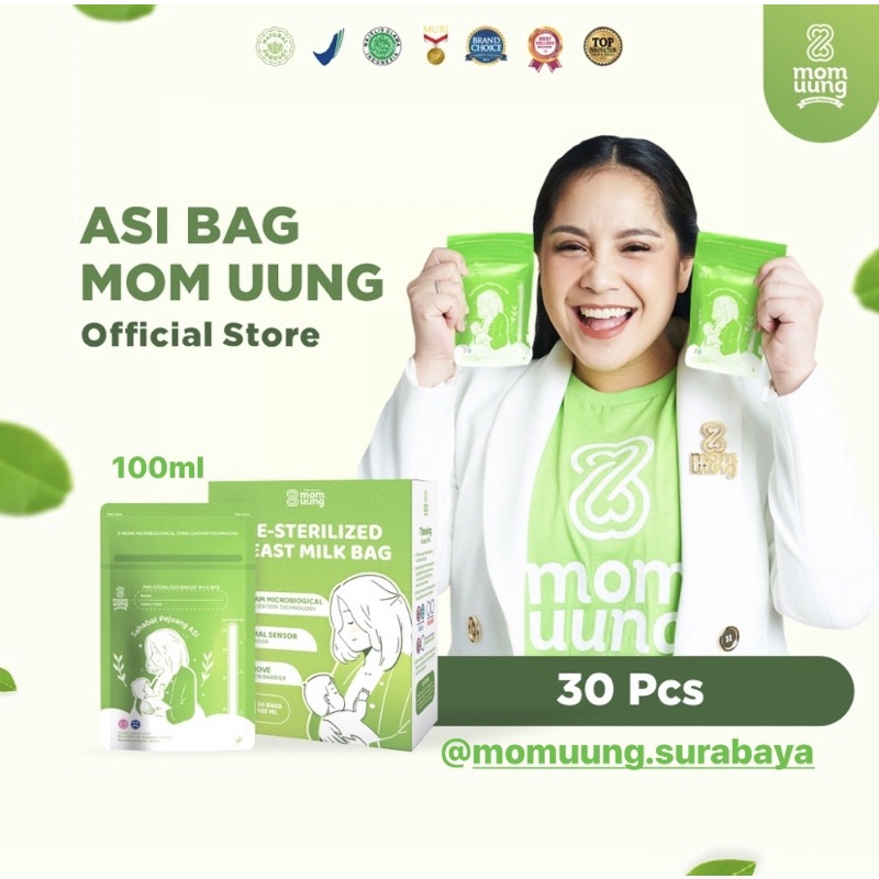 Kantung ASI momuung / ASI BAG isi 30pcs - 100ml / breastmilk bag mom uung pre-sterilized /