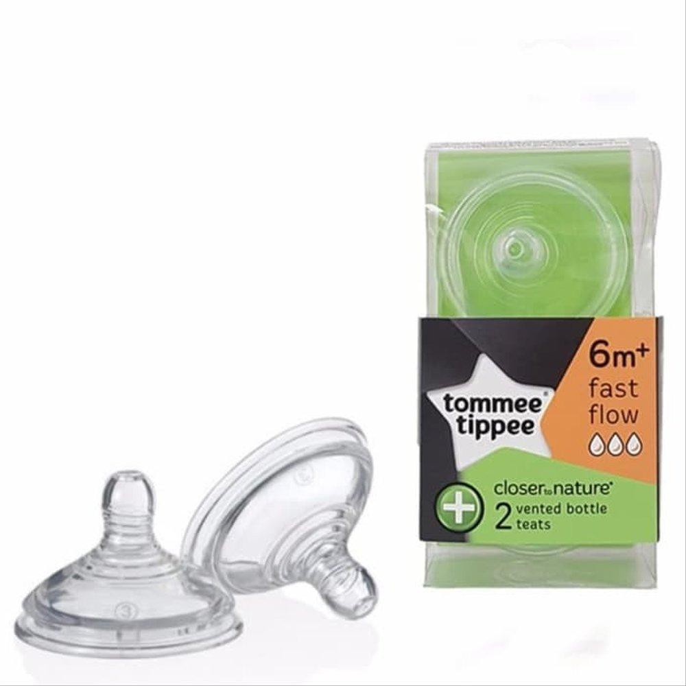 Tommee Tippee Teat Vented Nipple Fast Flow 6m collection