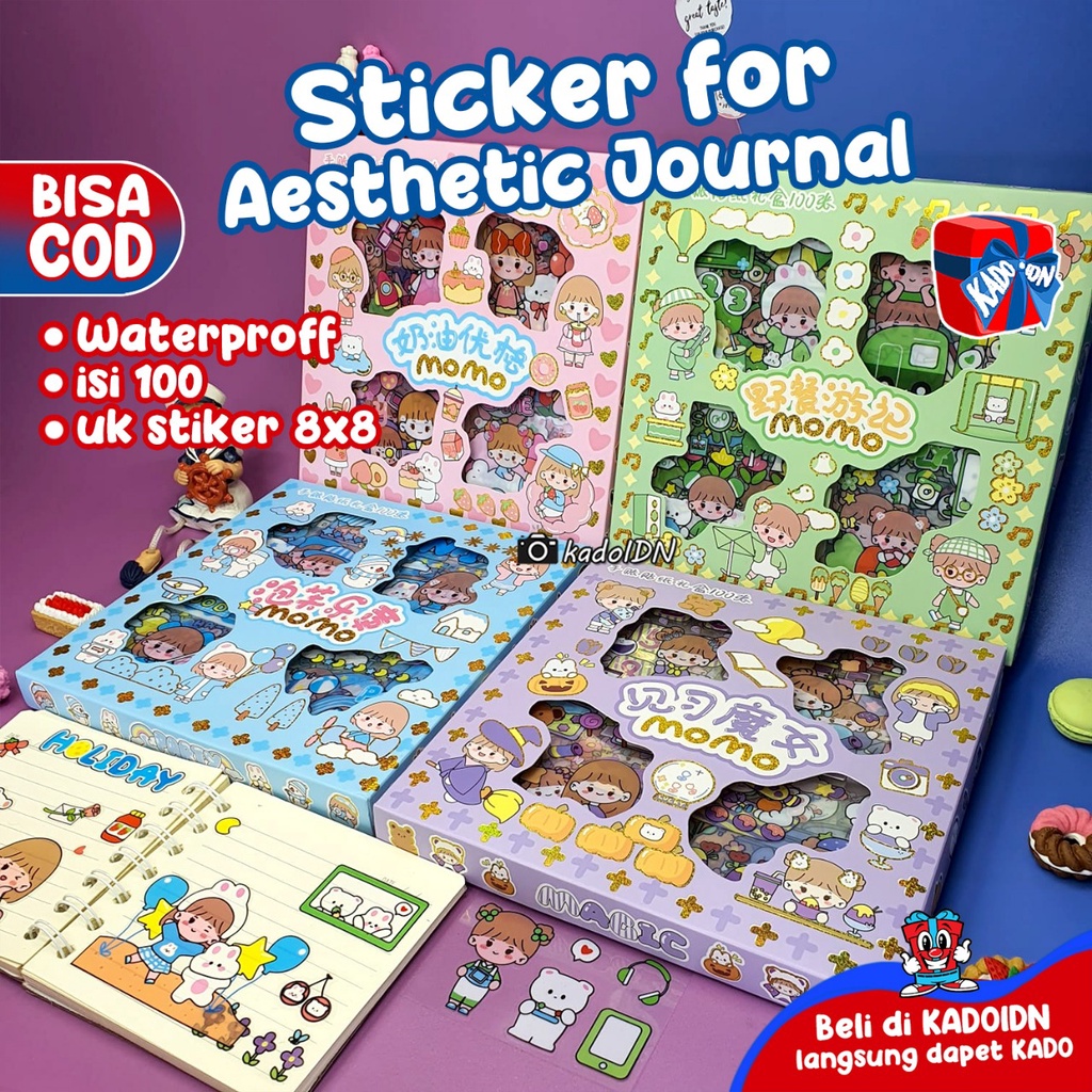 

100 lembar Stiker waterproof LABUBU kartun korea viral stiker tumbler lucu by kado.idn