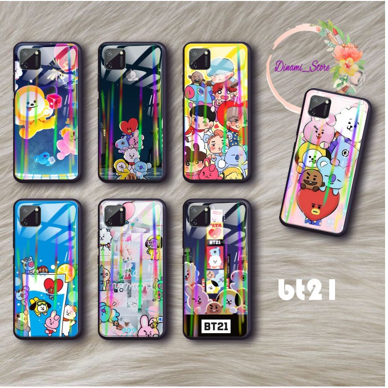 back case glass aurora KARTUN Vivo Y91 Y17 Y12 Y15 Y93 Y95 Y81 Y83 Y71 Y53 y20 Y30 Y50 V17 DST387