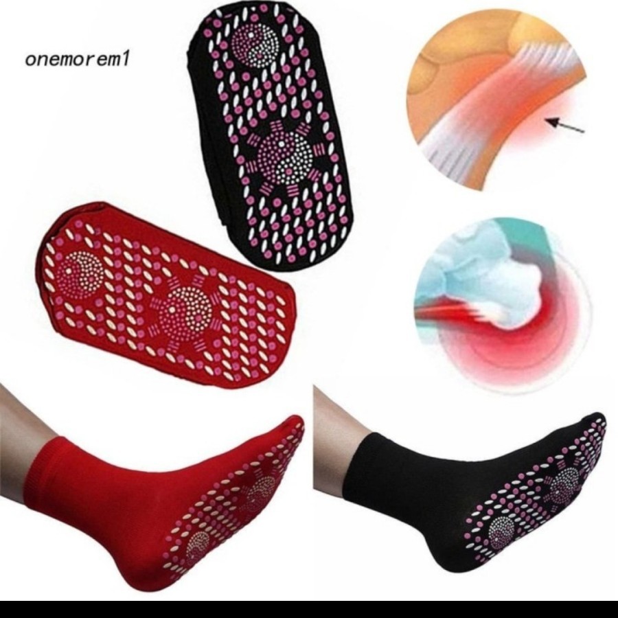 Kaos kaki tourmaline magnetik terapi akupuntur kesehatan heating socks