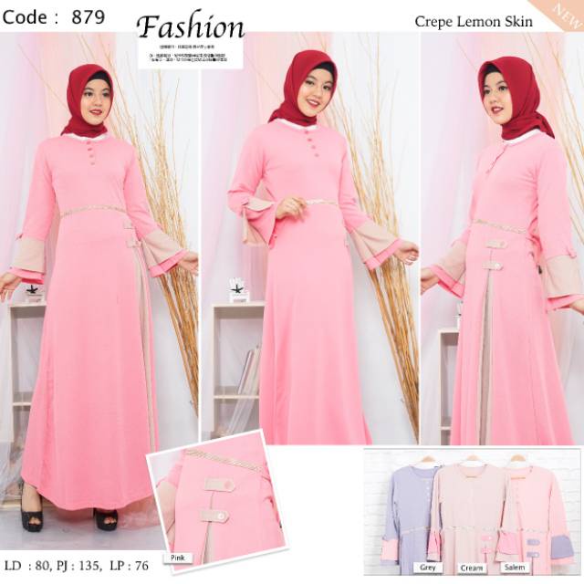 Gamis Tangan Panjang Model Terompet