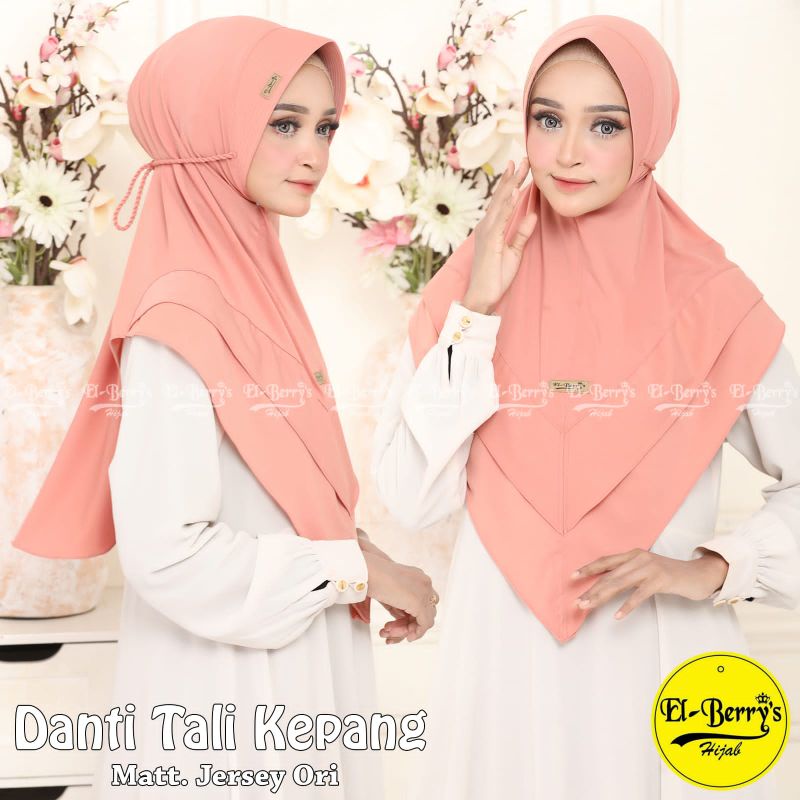 [Ori Elberrys] DANTI TALI KEPANG••jilbab instan jersey super••hijab instan pet tali kepang