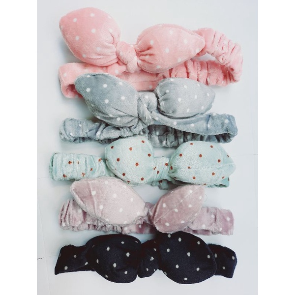 Bandana Mandi Pita Lembut Lucu / Bandana Facial / Bando Mandi / Headband Korea Import Best Seller