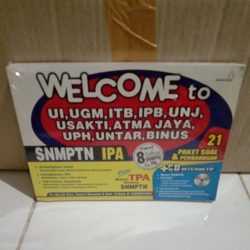 BUKU WELCOME TO SNMPTN IPA 21 PAKET SOAL & PEMBAHASAN