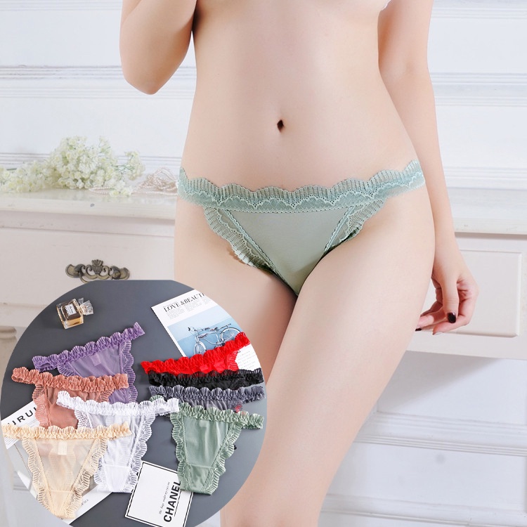 G String Wanita Transparan Celana Dalam Sexy Mini Renda Lucu Low Waist Thongs 3C225