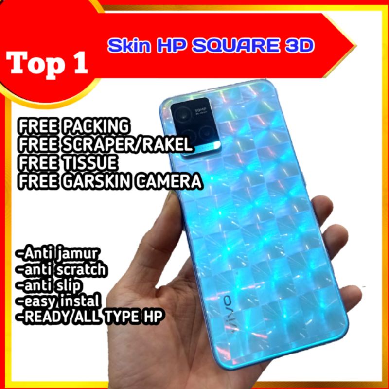 garskin hp + garskin camera  square 3D all type all merk hp free tissue