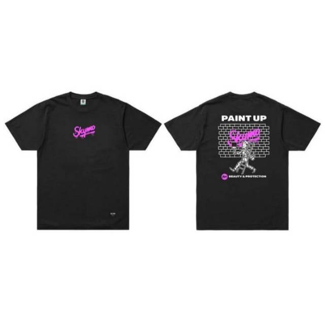 Kaos distro skymo batik putih pakaian pria baju pria fashion pria murah terlaris
