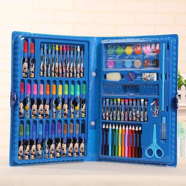 

Colouring set 86 in 1alat menggambar crayon cat air pensil warna