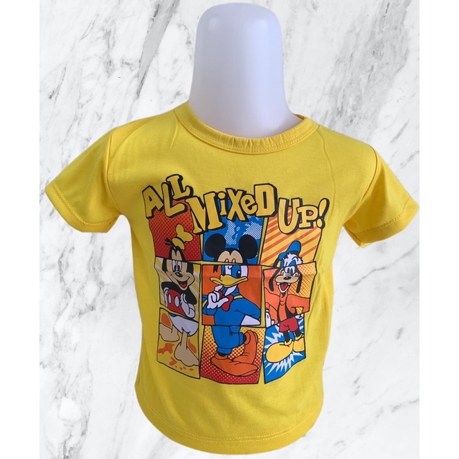 GOSIA KIDS - Kaos Atasan Anak Unisex All mix up Mickey | Baju Anak Perempuan Laki Laki Usia 6 Bulan - 5 Tahun | Gratis Ongkir | Bisa Cod