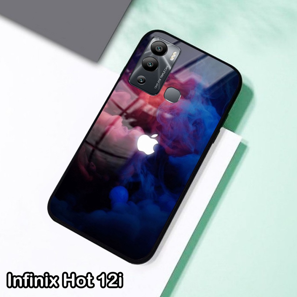 Softcase Glass Kaca Infinix Hot 12i Terbaru [FC11] Case Motif Infinix Hot 12i - Casing Hp Infinix Ho