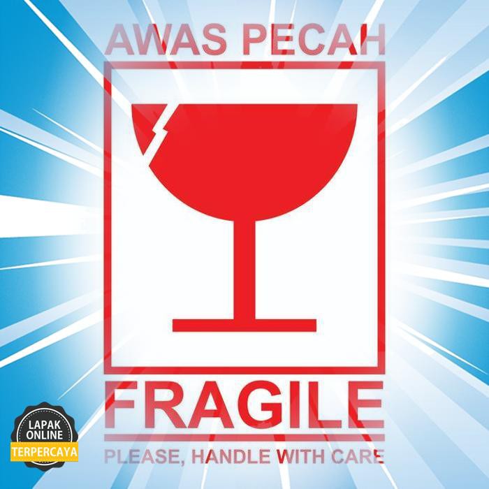 

Hot Item Sticker Fragile Awas Pecah Handle With Care 5X7 Cm Stiker Pengiriman - Putih Jaminan Mutu