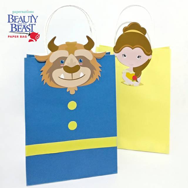 

Paper Bag Beauty and The Beast / Beauty and The Beast Paper Bag / Goodie Bag Beauty & The Beast