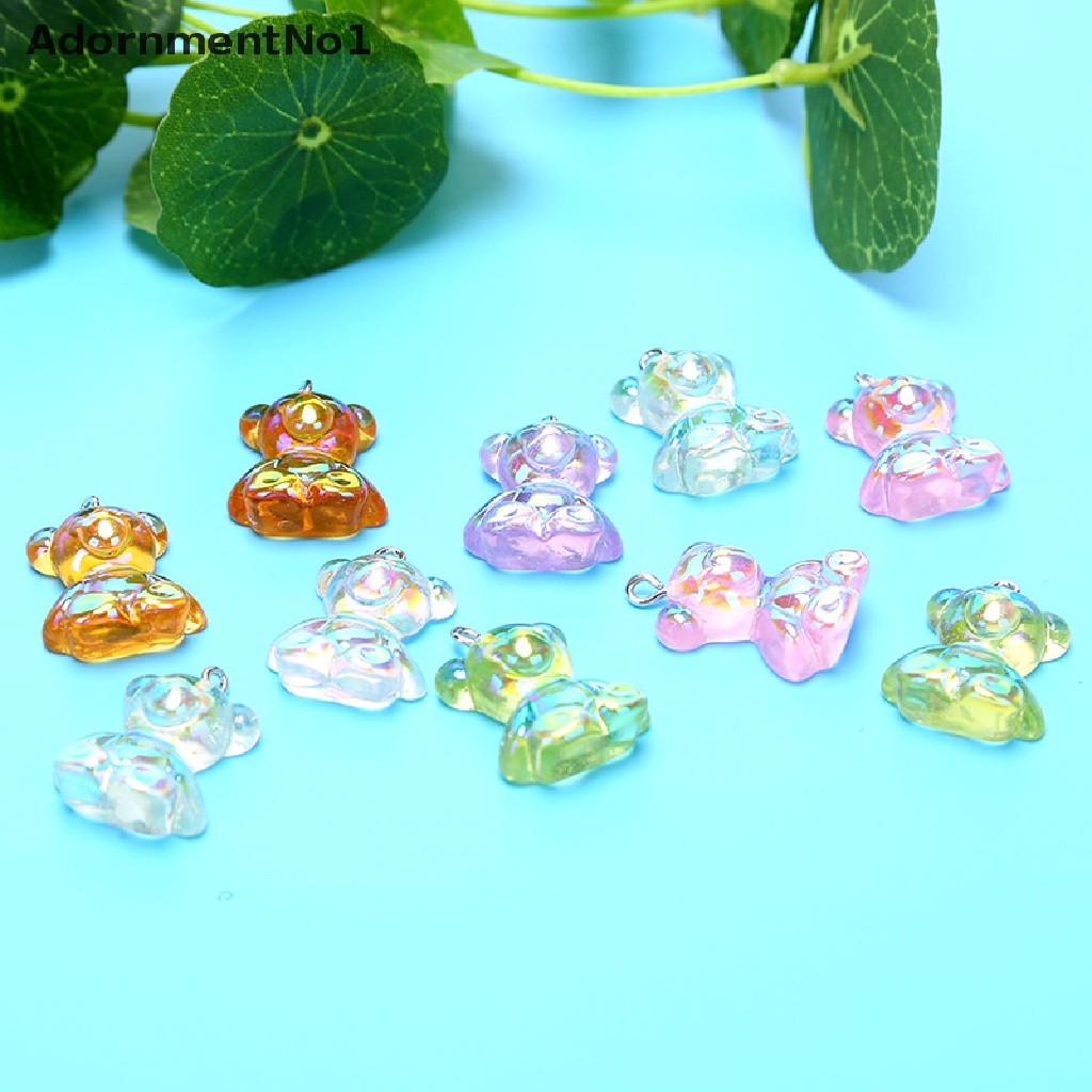 (AdornmentNo1) 10pcs Liontin Bentuk Beruang Bahan Resin Untuk Membuat Perhiasan DIY