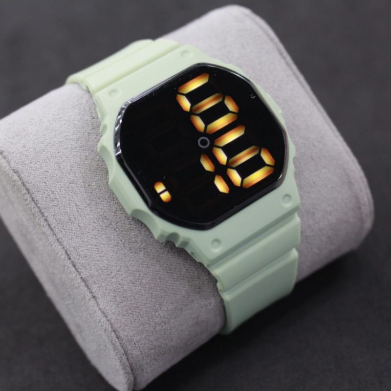 Jam led watch octagon free GIFT box