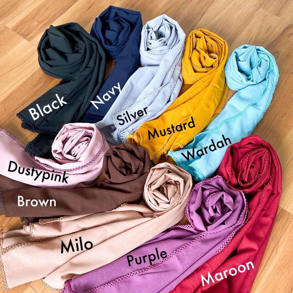 PASHMINA DIAMOND PICOT - kerudung murah / bergo murah / bergo jumbo / jilbab instan / khimar murah