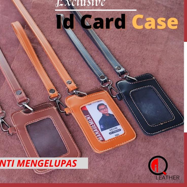 

[KODE PRODUK KAM9D6738] NAME Tag ID Card Case & Holder Terbuat Dari Kulit Sapi Asli Kulit Lanyard Berkualitas Tali Gantung papan nama tempat kartu ATM tempat gantungan foto pengenal tanda pengenal pegawai karyawan pekerja kantor perlengkapan kantor Q leat
