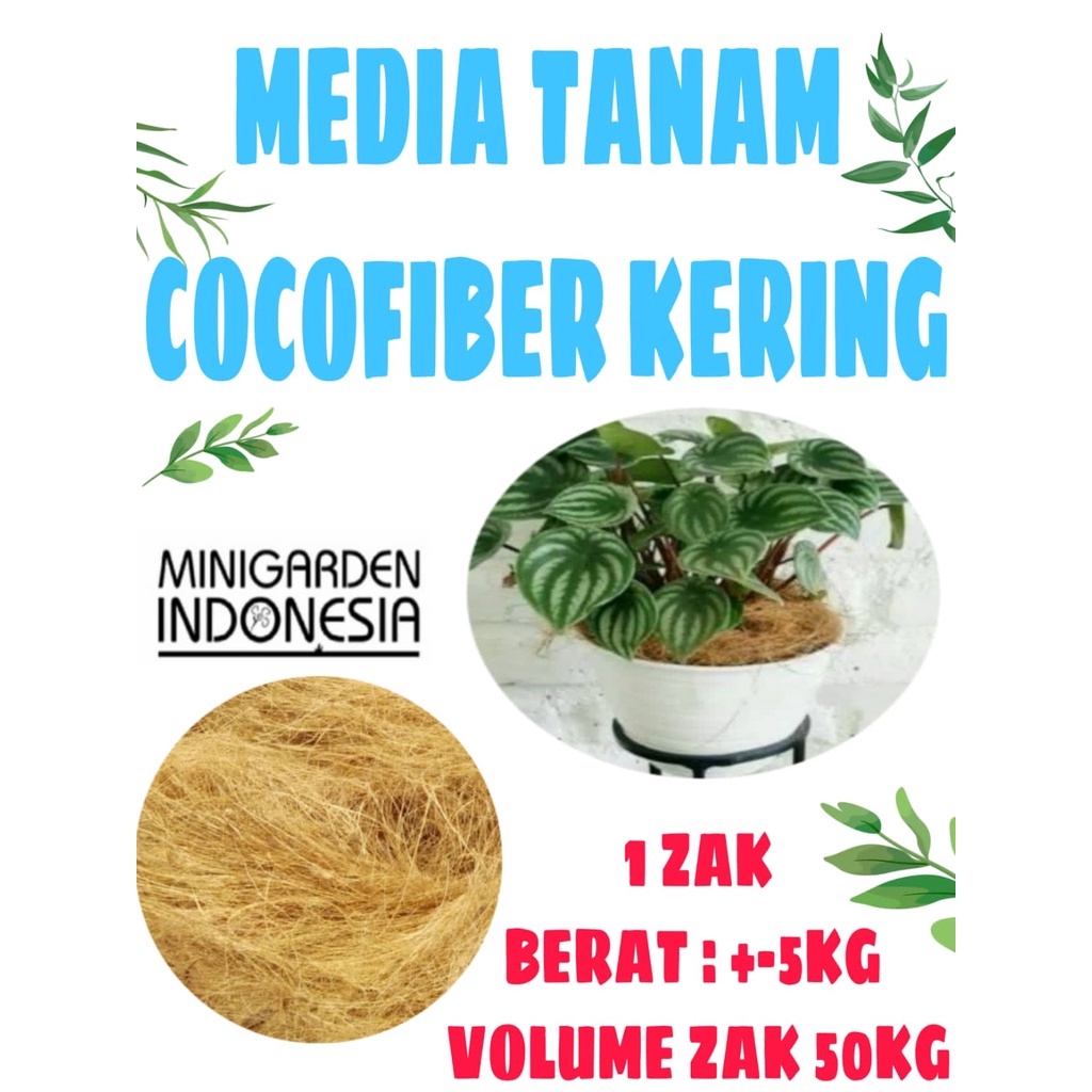 ZAK 5KG COCOFIBER media tanam serabut kelapa karung volume 50kg KERING