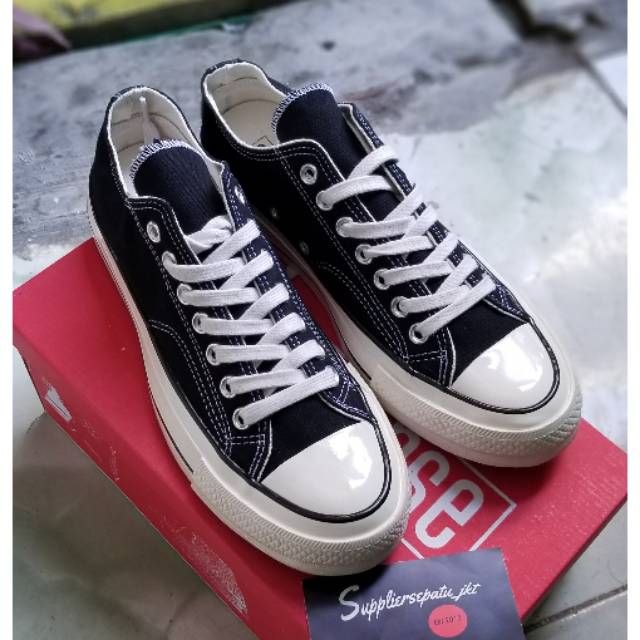 [ TERMURAH ] CONVERSE 70S LOW BLACK WHITE