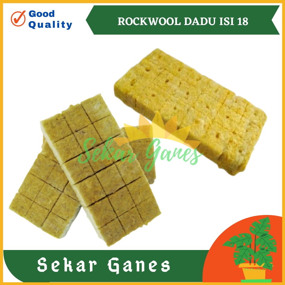 ROCKWOOL CULTILENE HIDROPONIK POTONG DADU ISI 18 - Media tanam hidroponik original import