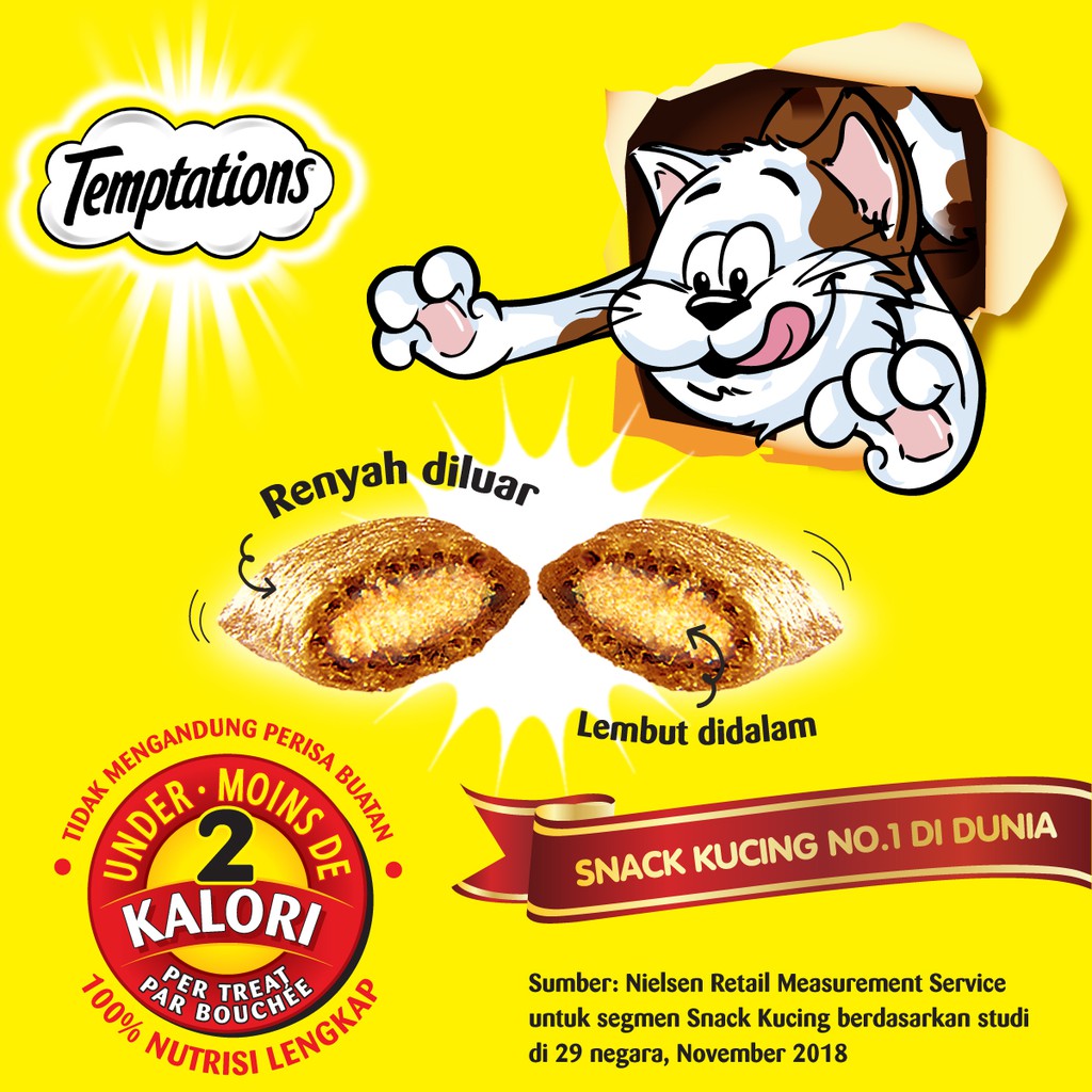TEMPTATIONS™ Snack Kucing 85g - Isi 2-4