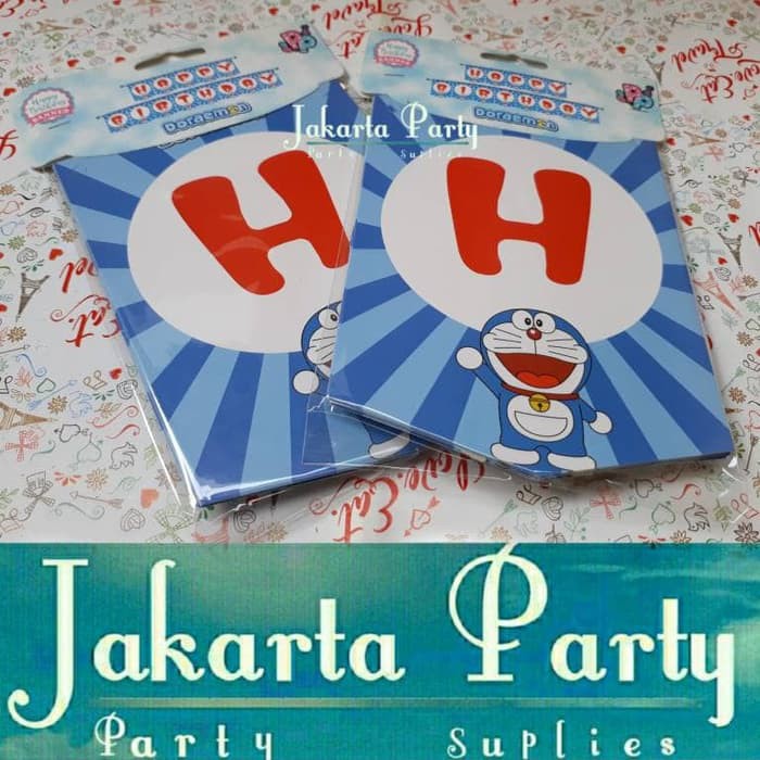 Banner Karakter Doraemon / Bunting Flag / Party Flag / Baner