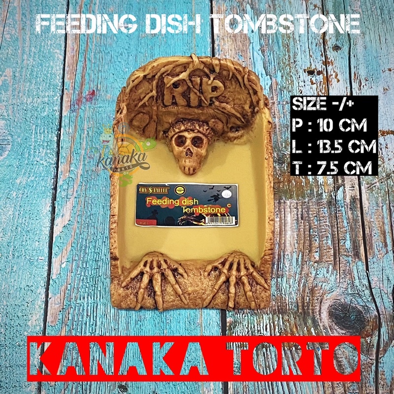 Feeding Dish Tombstone Tempat Makan Kura Sulcata Pardalis Indianstar Aldabra Kadal Tegu Gecko Hiasan