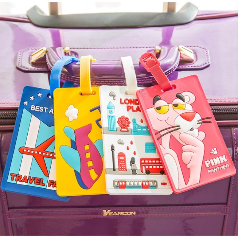 Gantungan Tas koper karakter gambar kartu nama