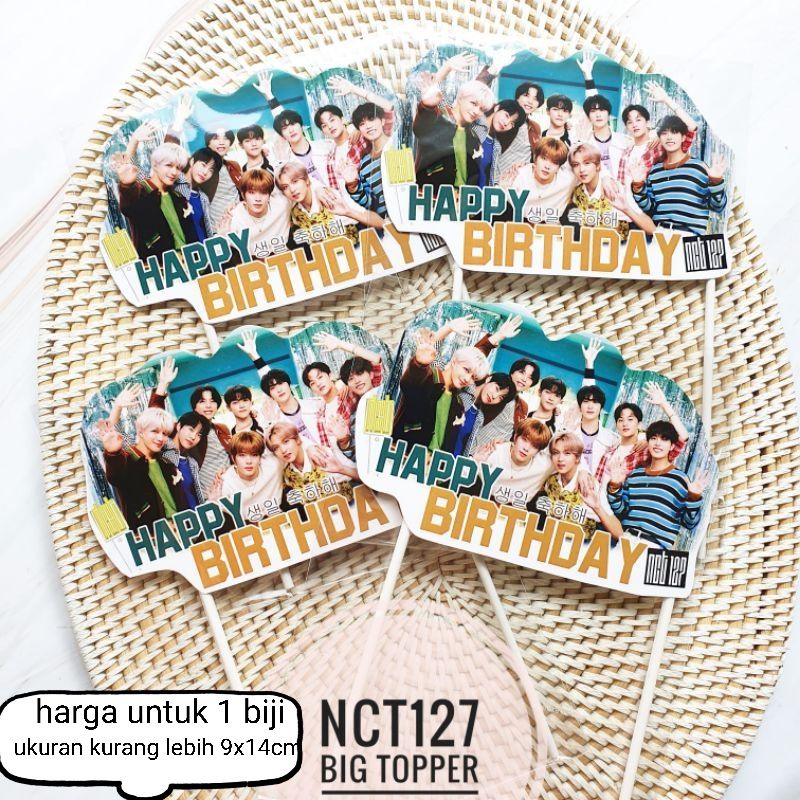 cake topper toper hiasan tusukan kue cake nasi tumpeng puding ulang tahun happy birthday karakter NC