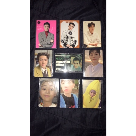 EXO OFFICIAL PHOTOCARD SEHUN, BAEKHYUN, CHANYEOL, CHEN ALBUM AND JAPAN FANMEETING