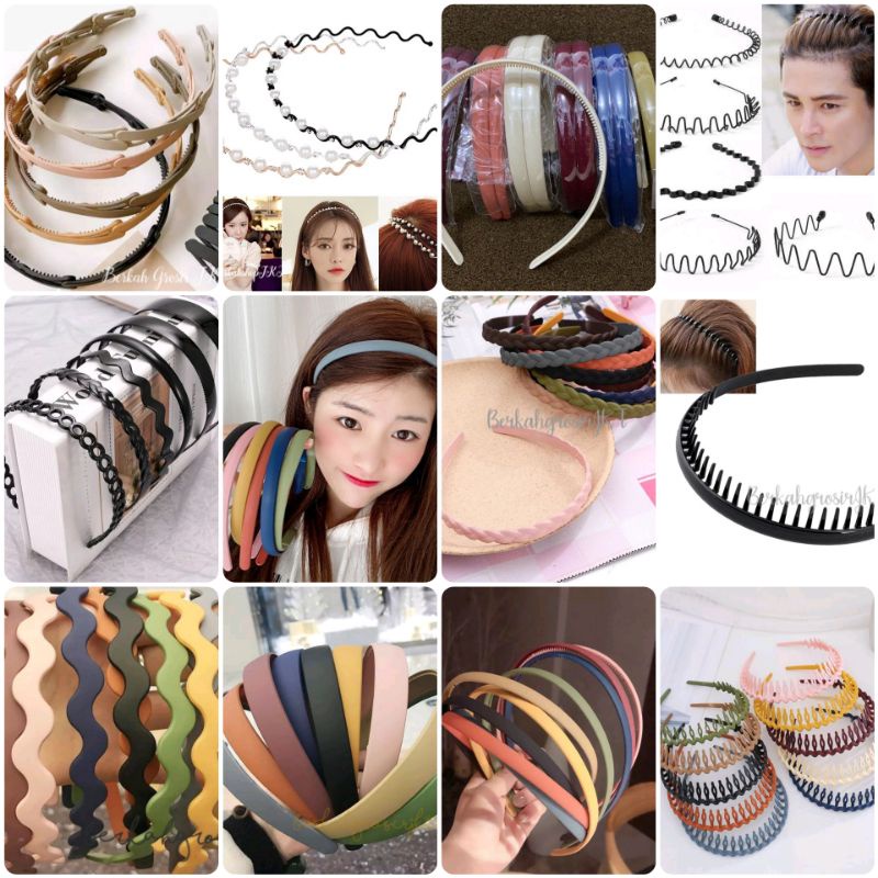 BERKAH Bando Gaya Korea Headband Aksesoris Rambut Wanita - Bando Rambut Dewasa UNISEX