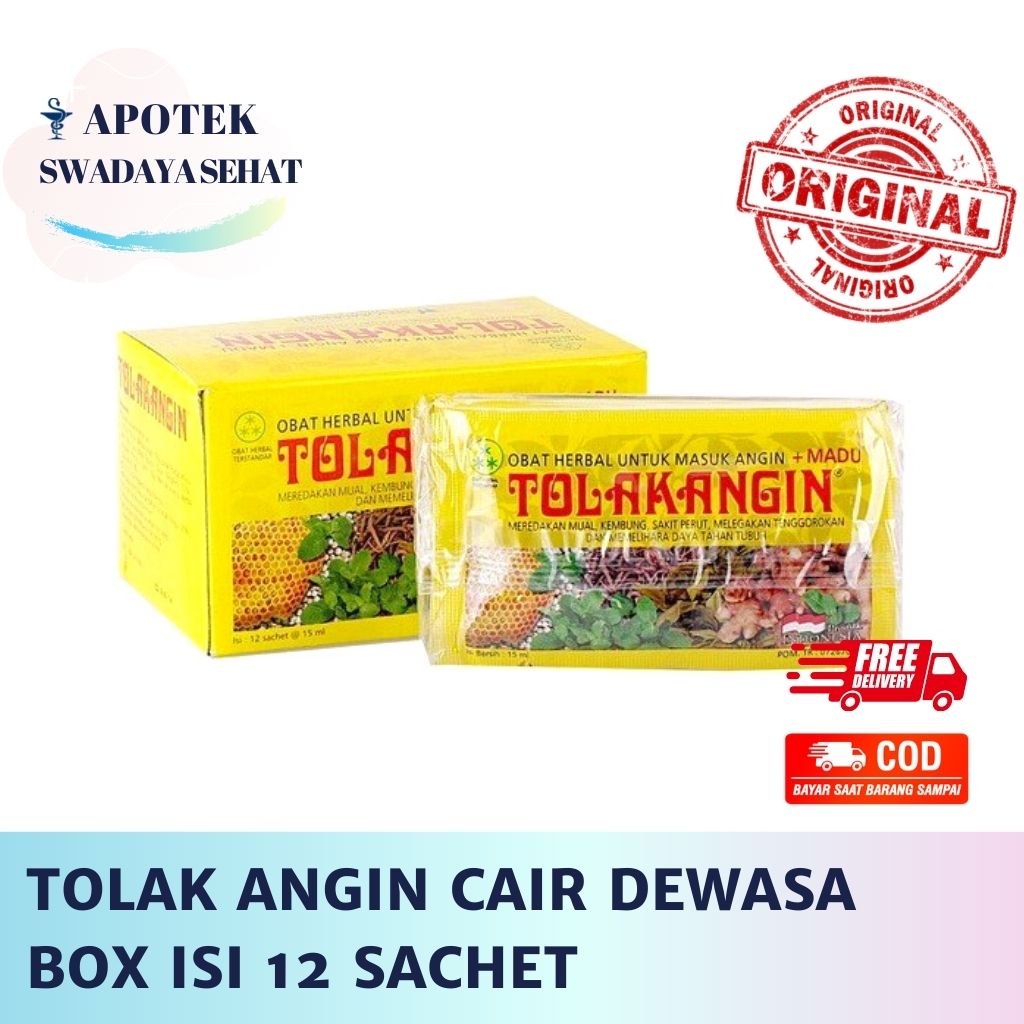 TOLAK ANGIN Cair Madu Dewasa Kuning 1 Box 12 Sachet - Obat Herbal Masuk Angin