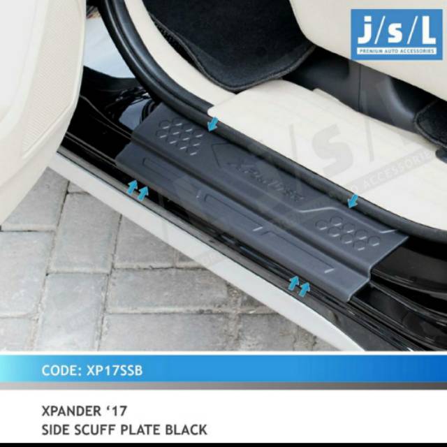 Sillplate samping mobil Xpander hitam jsl