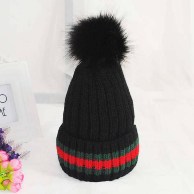 Topi Kupluk Beanie List Rajut Winter Penghangat Musim Dingin