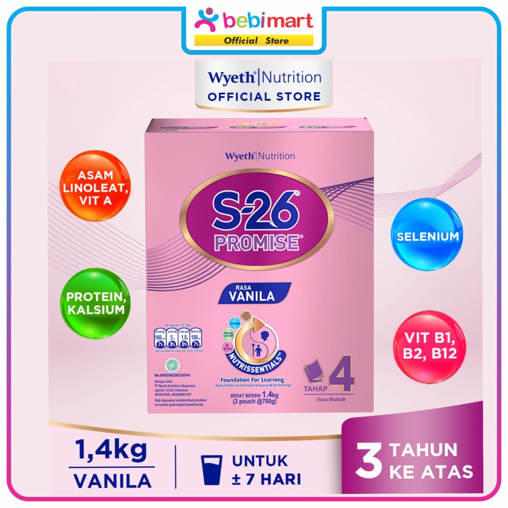 Jual Wyeth S26 PROMISE Tahap 4 1400Gr Box | Shopee Indonesia