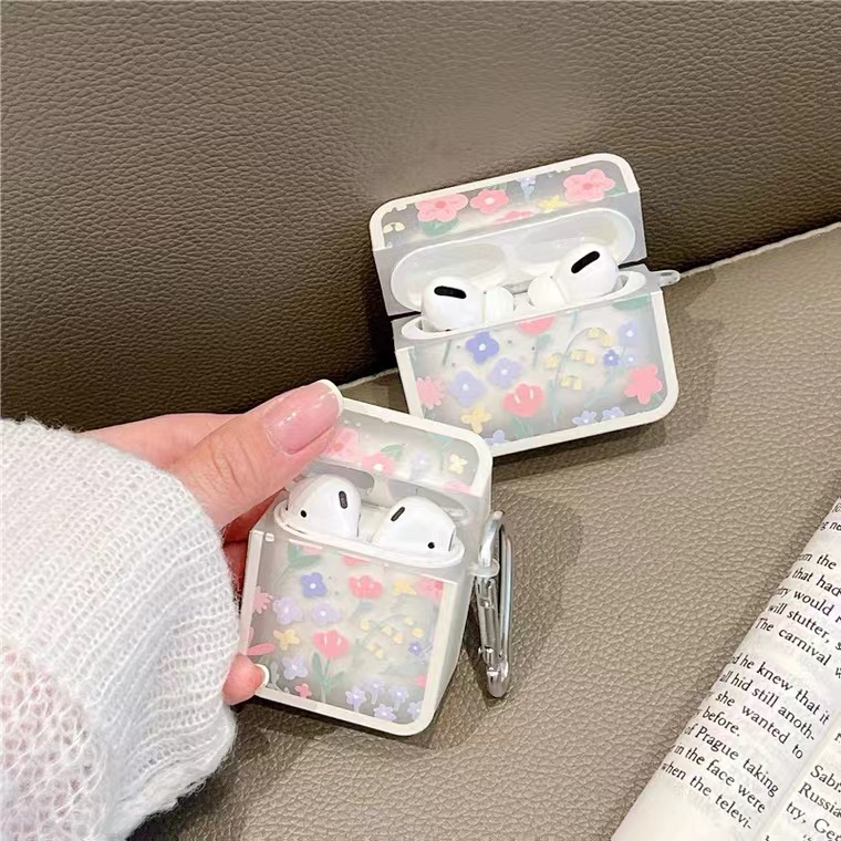 Casing Soft CASE Silikon Motif Bunga Untuk airpods 3 / 2 / 1 / Pro / Pro 2