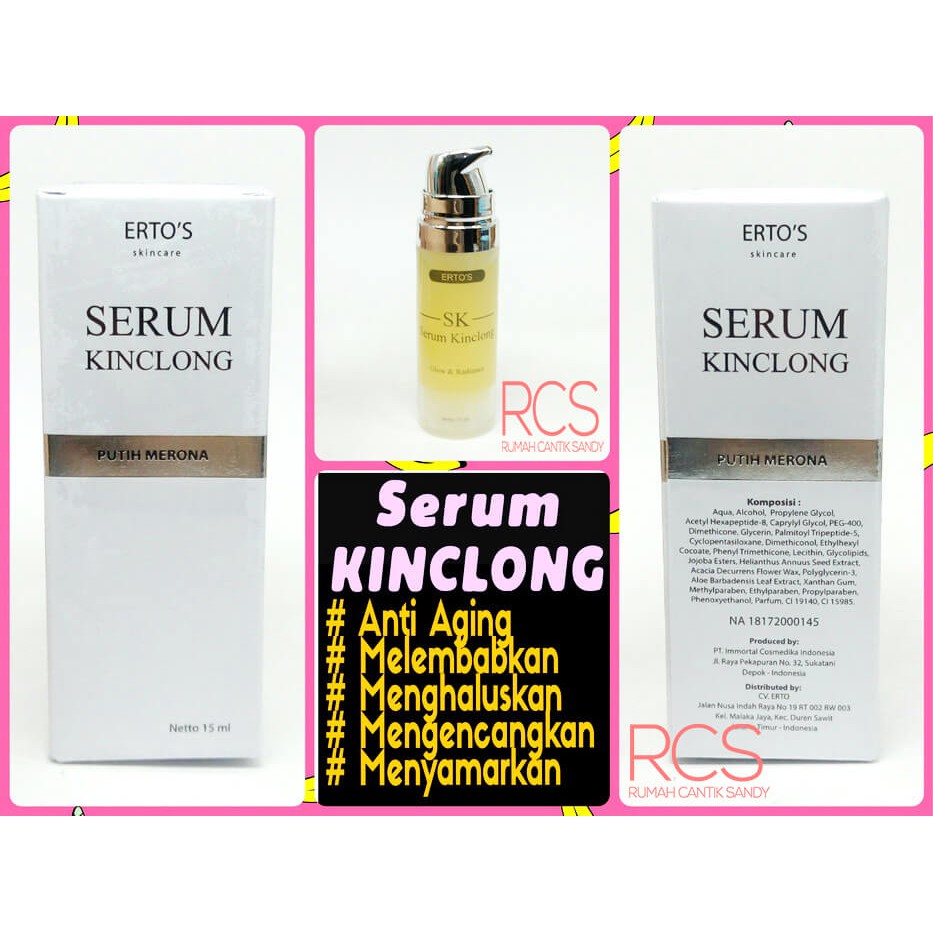 ERTOS / ERTO'S ~ Serum KINCLONG ~ Original BPOM 100% ~ SERUM AWET MUDA