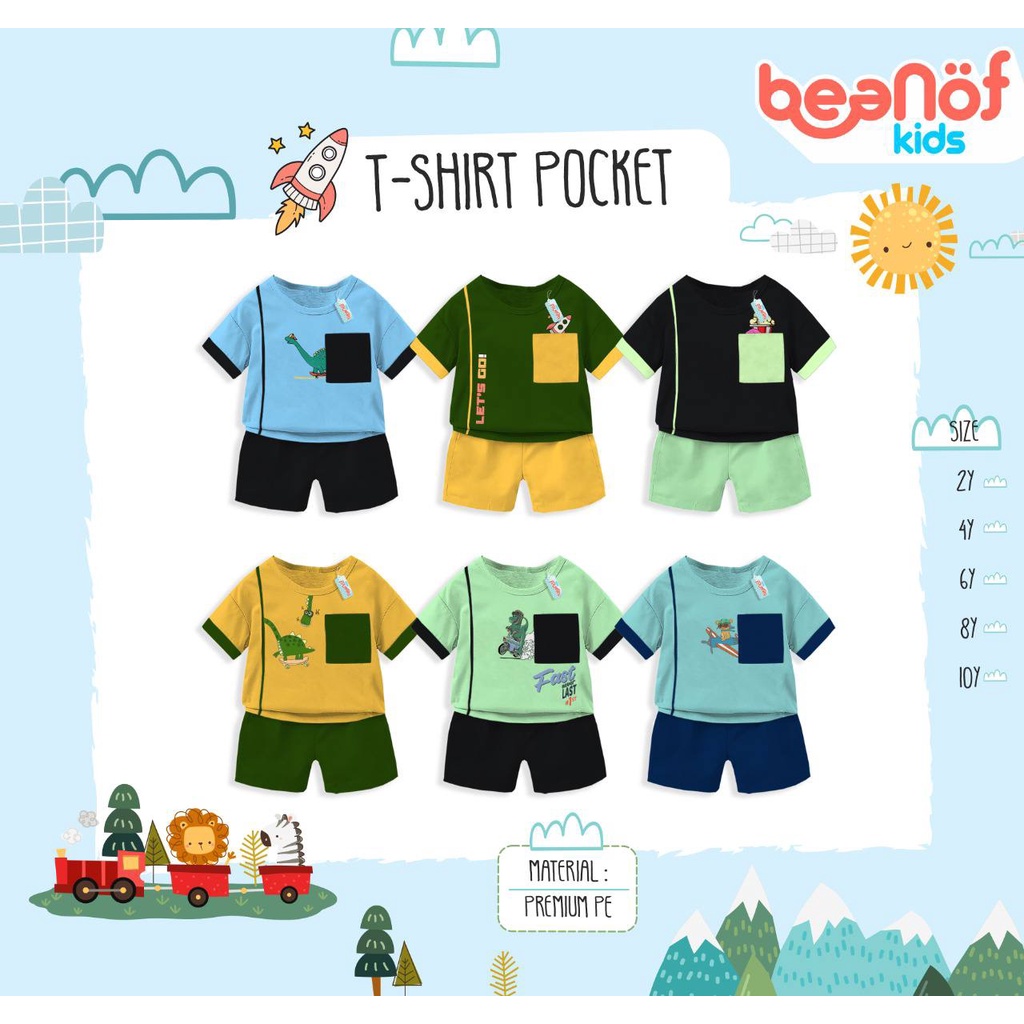 Setelan anak Tshirt Pocket By Beanof