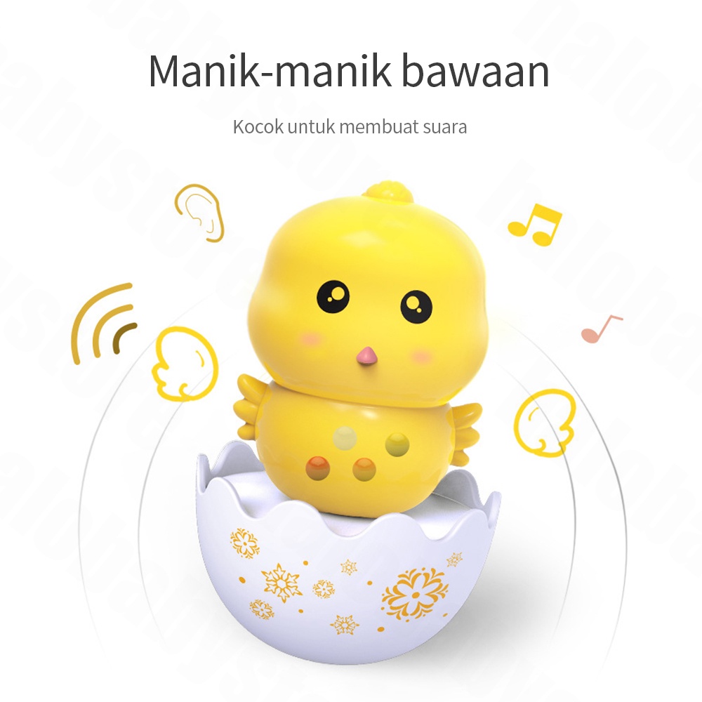 Halobaby Mainan Bayi Kartun Tumbler Mainan Musik Anak Bayi