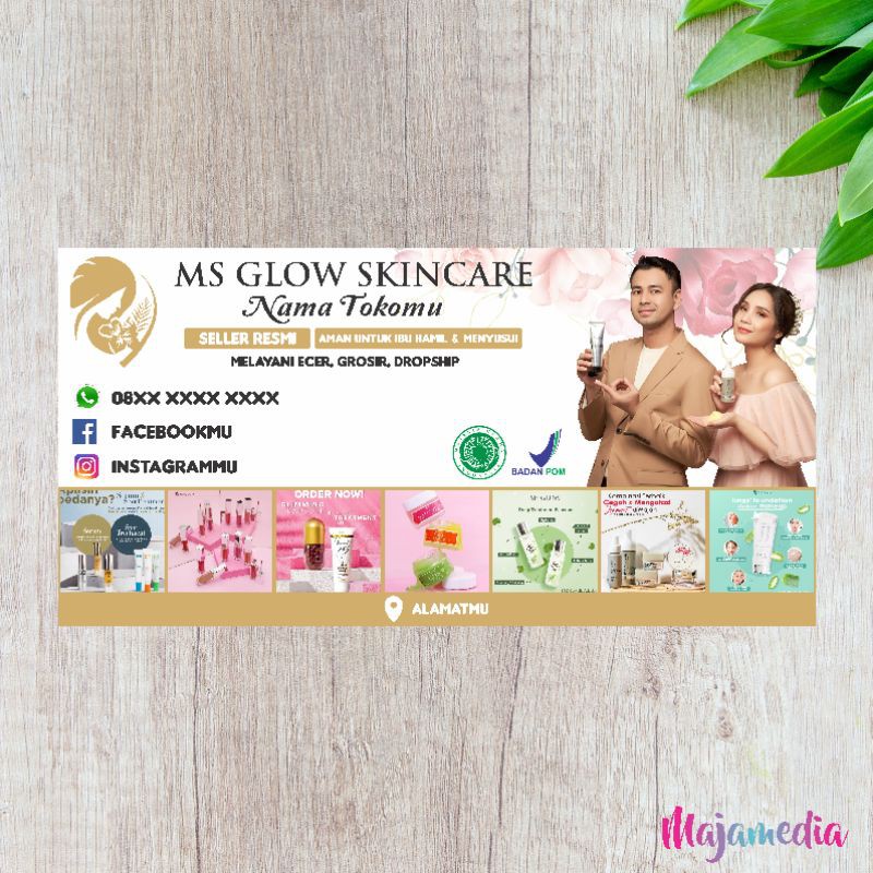 Banner Spanduk Ms Glow Skincare Kosmetik Indonesia