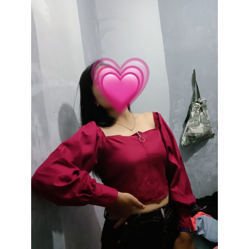 baju crop wanita kekinian
